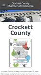 Mobile Screenshot of crockettchamber.com