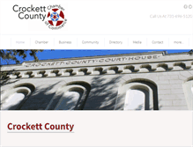 Tablet Screenshot of crockettchamber.com